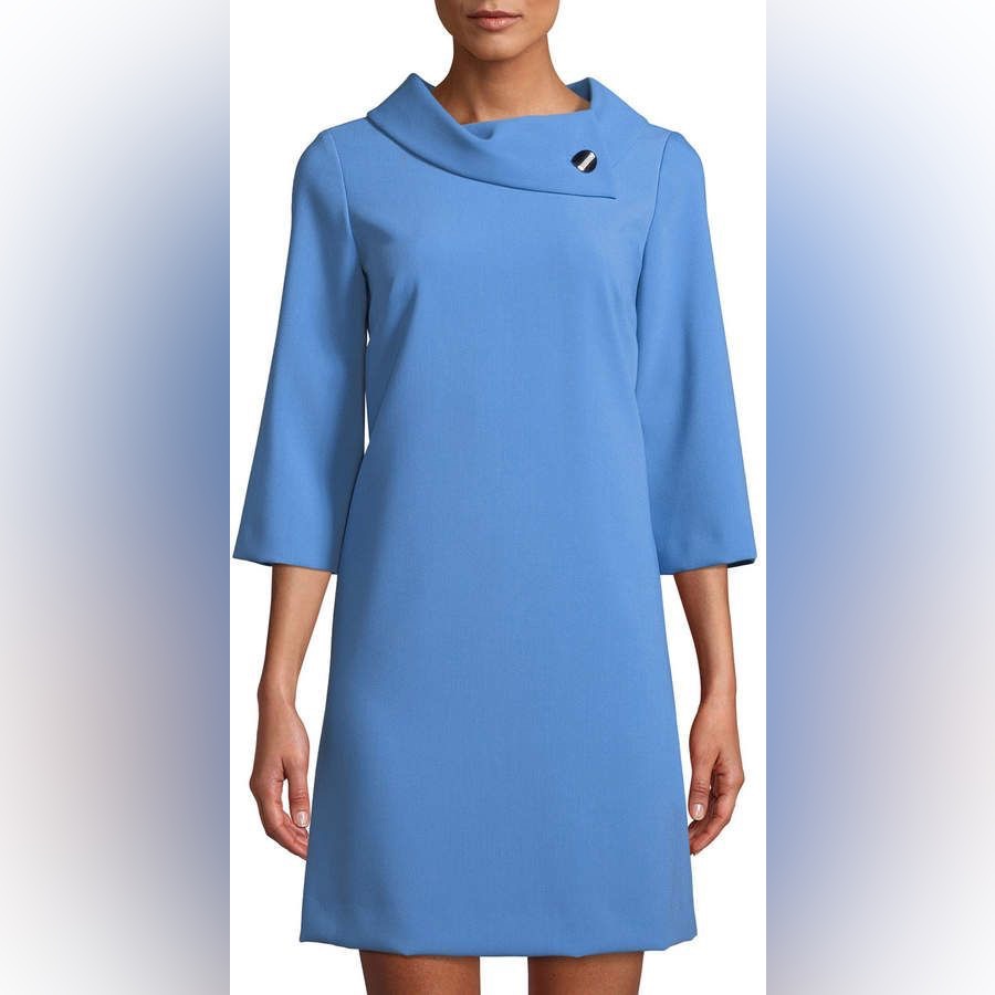 Tahari Asl Light Blue Shift Dress